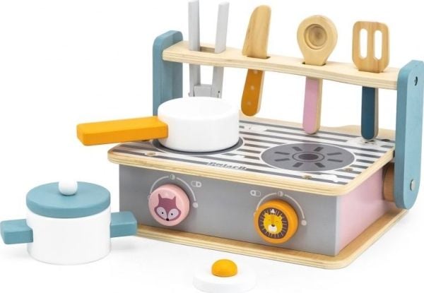 Viga Toys puinen kokoontaitettava liesi ja grilli Universal