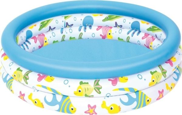 Bestway oppblåsbar badebasseng (fisk) 102x25 cm (51008)