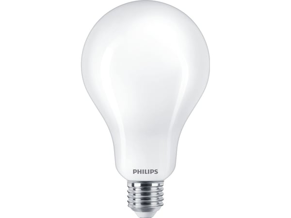 Philips - LED-filamentlyspære - form: A95 - mattslipt finish - E27 - 23 W (ekvivalent 200 W) - klasse D - varmt hvitt lys - 2700 K