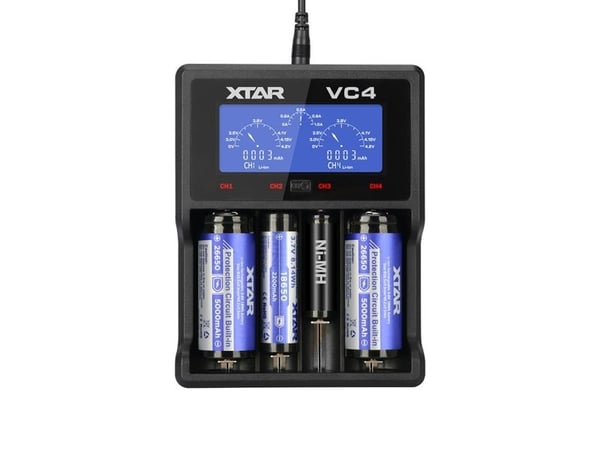 XTAR VC4, Lithium-Ion (Li-Ion), Nikkelmetallhydrid (NiMH), A, AA, AAA, AAAA, C, D