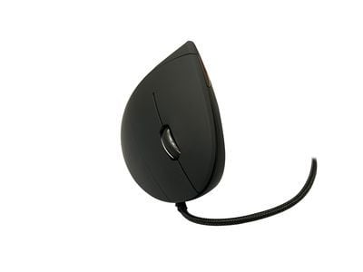 MediaRange MROS230 - Vertikal mus - ergonomisk - høyrehendt - optisk - 6 knapper - kablet - USB 2.0 - svart