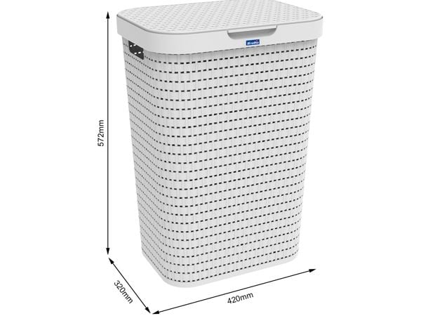 Rotho Country, 55 l, Rektangulær, Plast, Hvit, Hvit, 322 mm