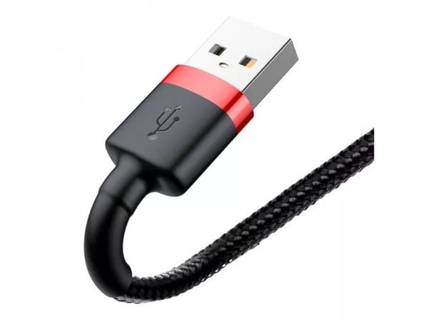 Baseus Kevlar USB-kaapeli Lightning 1.5A 2 m - Punainen/musta
