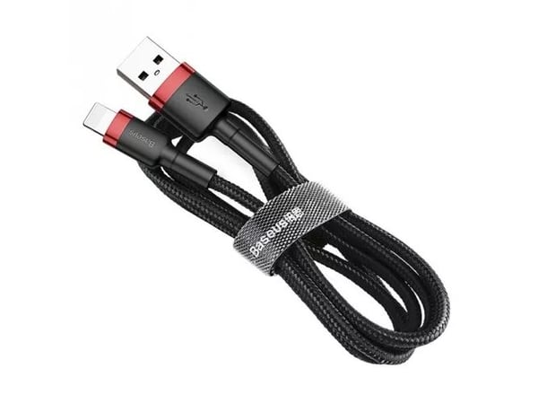 Baseus Kevlar USB-kaapeli Lightning 1.5A 2 m - Punainen/musta