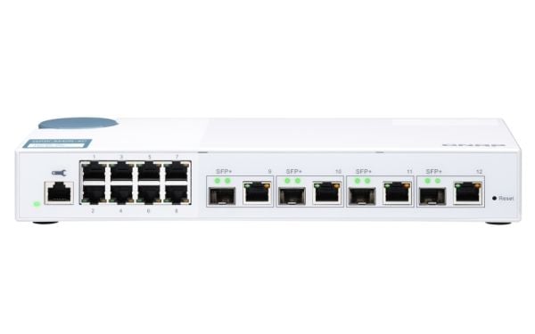 QNAP QSW-M408-2C - Switch - Styrt - 2 x 10 Gigabit SFP+ + 2 x kombo 10 Gigabit SFP+ + 8 x 10/100/1000 - stasjonær