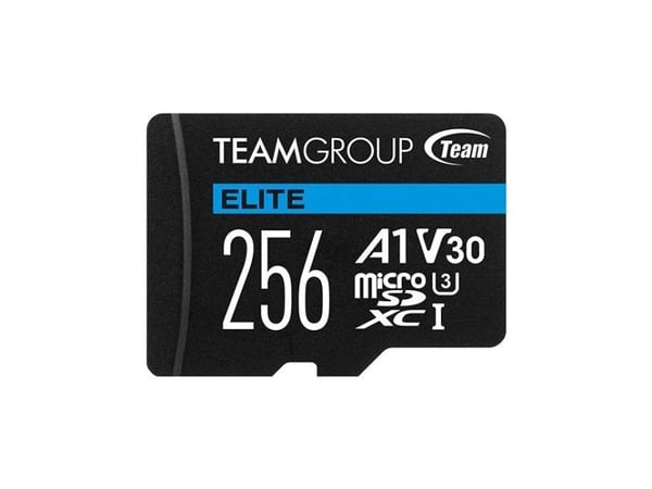 Team ELITE A1 - Flashminnekort (SD-adapter inkludert) - 256 GB - A1 / Video Class V30 / UHS-I U3 - microSDXC