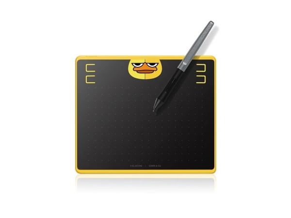 HUION HS64 Special Edition grafiikkakynätabletti, langallinen ja langaton, 5080 lpi, 160 x 102 mm, USB, 1 cm, musta, keltainen