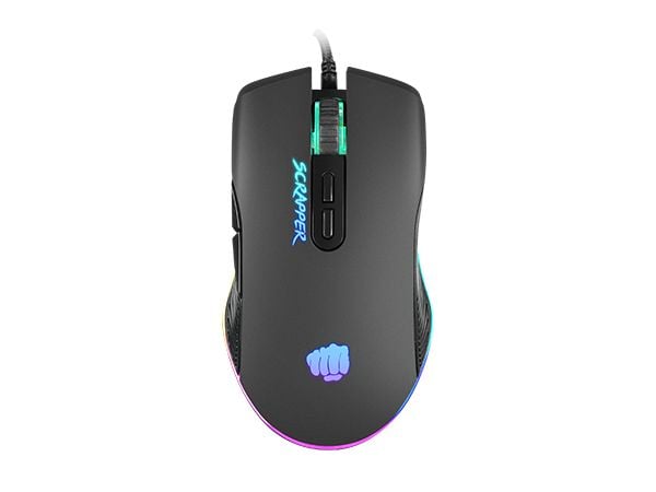 FURY Scrapper, Ambidekstriøs, Optisk, USB Type-A, 6400 DPI, Sort