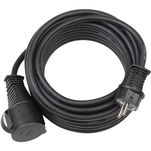 brennenstuhl H07RN-F 3G1,5 - Förlängningskabel för ström - power CEE 7/7 (hona) till power CEE 7/7 (hane) - AC 230 V - 10 m - svart