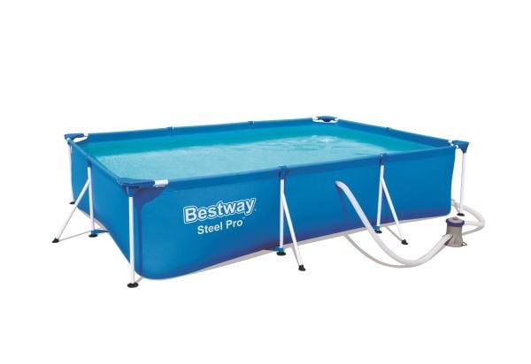 Bestway Steel Pro 56411, 3300 l, Innrammet basseng, Blå, 20,7 kg