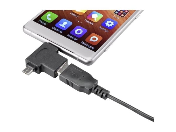 Renkforce RF-4541490, USB 3.1 (Gen 1) Type A, Micro-USB 2.0 B, USB-C, Musta