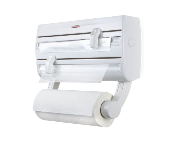 Leifheit Parat F2, Veggmontert tørkepapirholder, Hvit, Aluminium, Plast