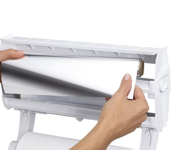 Leifheit Parat F2, Veggmontert tørkepapirholder, Hvit, Aluminium, Plast