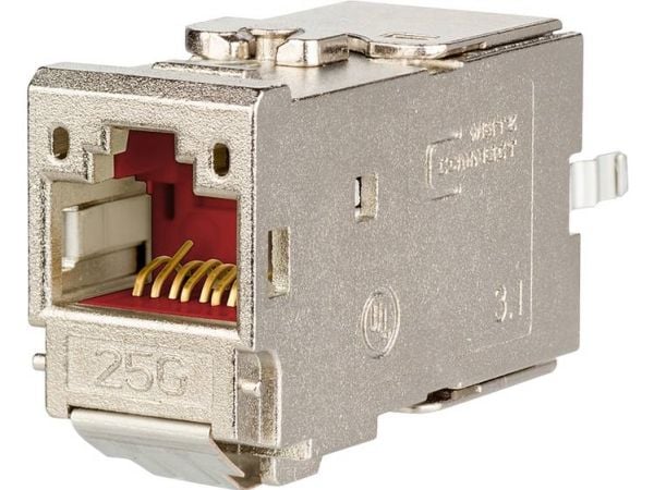 Metz Connect - Modulinnlegg - skjermet - RJ-45 - metallisk (en pakke 10 deler)