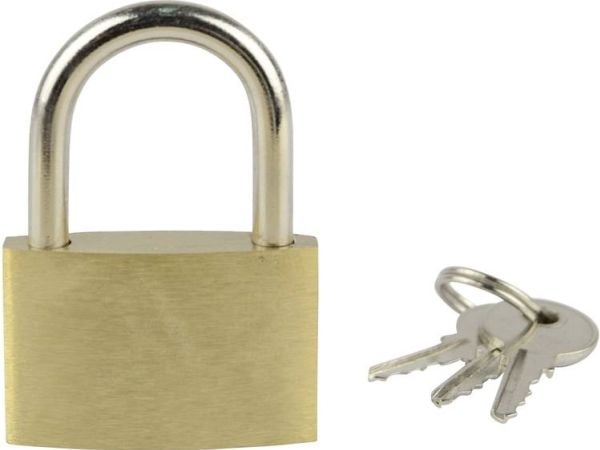 Brüder Mannesmann M 413-35 hengelås 32 mm ulike gullgul nøkkellås