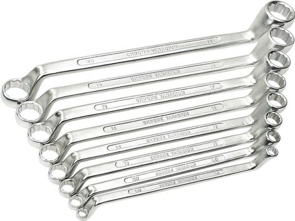 BRÜDER MANNESMANN M 140-08DIN, Kromvanadiumstål, Rustfritt stål, Krom-vanadium, Rustfritt stål, 8 stykker