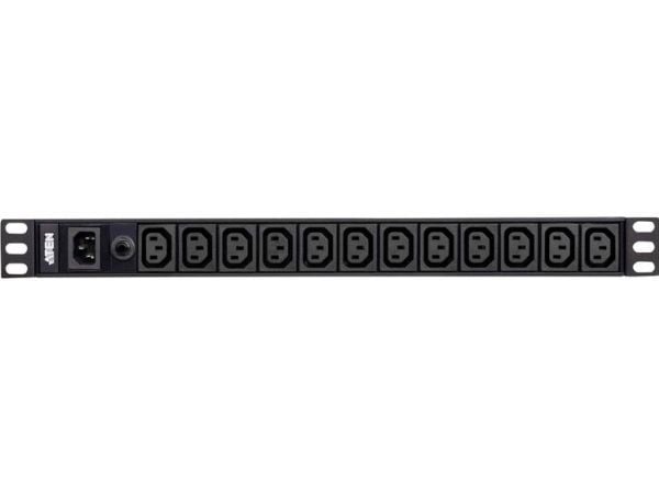 ATEN Basic PDU PE0112G - Strømfordelerenhet (kan monteres i rack) - AC 100-240 V - 2400 VA - inngang: IEC 60320 C14 - utgangskontakter: 12 (12 x IE...