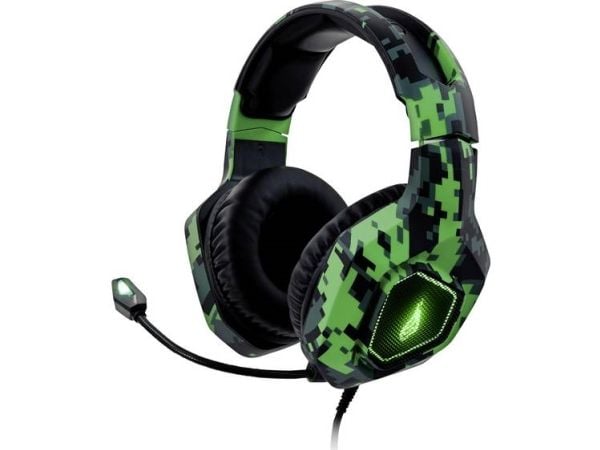 Surefire Gaming Skirmish - Gaming Headset - Fuld Størrelse - 3,5 mm. Jackstik - Camoflage Grøn