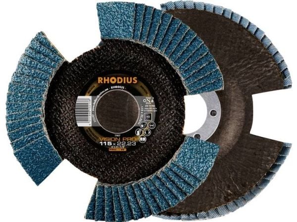 Rhodius 211306 VISION PRO PACK lamellslipeskive diameter 115 mm boringdiameter 22,23 mm kornstørrelse 40 5 stk