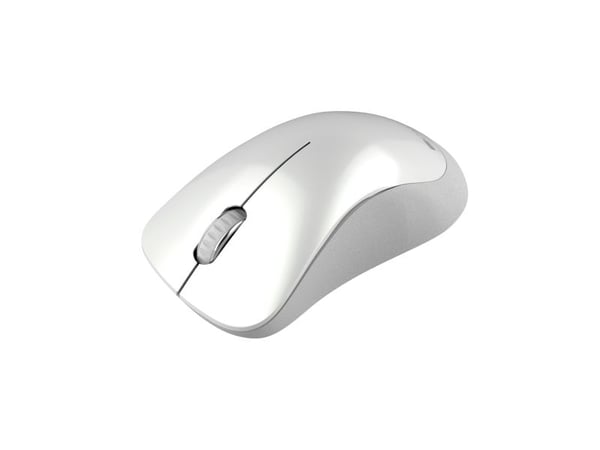 Canyon MW-11 - Mus - høyrehendt - optisk - 3 knapper - trådløs - 2.4 GHz - USB trådløs mottaker - perlehvit