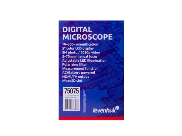 Levenhuk DTX 700 LCD, Digitalt, Sort, Hvit, Plast, LCD, 12,7 cm (5"), MicroSD (TransFlash)