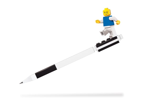 Mekanisk blyant med mini-figur, pakket i fargeboks