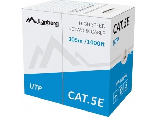 Lanberg - Samlet kabel - 5 mm - UTP - CAT 5/5e - innendørs, solid - oransje, RAL 1028