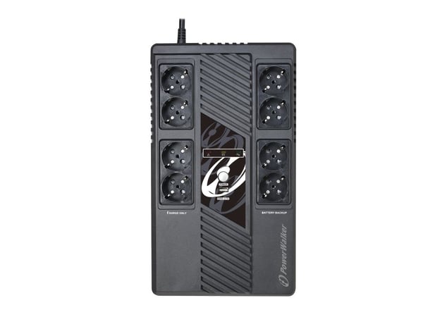 PowerWalker VI 800 MS - UPS - AC 230 V - 480 Watt - 800 VA - 9 At - USB - lähtöliittimet: 8