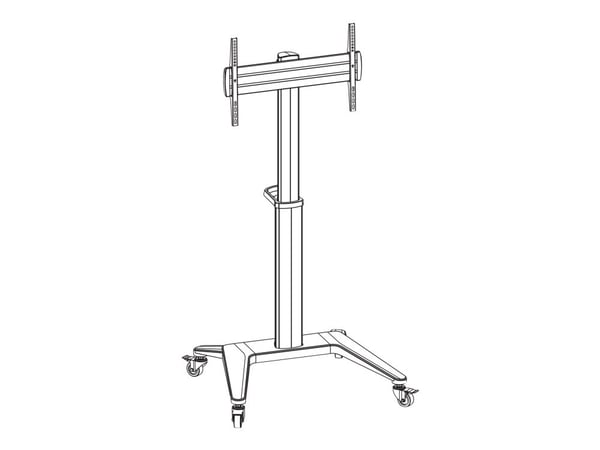 DELTACO ARM-0452 - Office - vogn - for LCD-skjerm - hvit - skjermstørrelse: 37"-70"