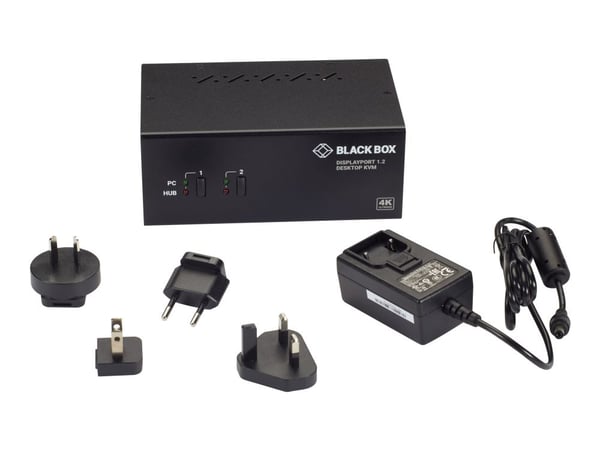 Black Box - KVM / lyd / USB-svitsj - 2 x KVM/lyd/USB - 1 lokalbruker - stasjonær - TAA-samsvar - med 2-års Double Diamond Warranty