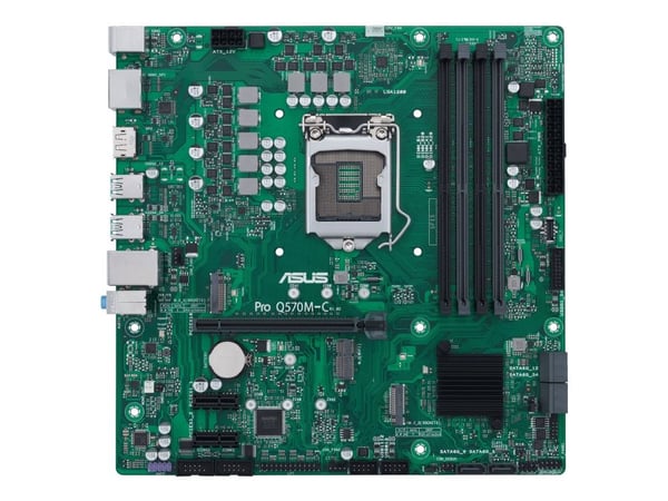 ASUS Pro Q570M-C/CSM - Hovedkort - micro ATX - LGA1200-sokkel - Q570 Chipset - USB 3.2 Gen 2, USB-C Gen1, USB 3.2 Gen 1 - Gigabit LAN - innbygd gra...
