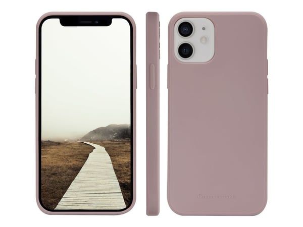dbramante1928 Greenland - Bakdeksel for mobiltelefon - 100 % resirkulerbar plast - rosa sand - for Apple iPhone 12, 12 Pro