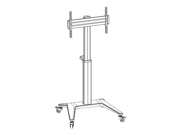 DELTACO ARM-0451 - Office - vogn - for LCD-skjerm - svart - skjermstørrelse: 37"-70"