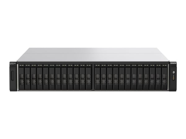 QNAP TS-H2490FU - NAS-palvelin - 24 lokeroa - rackversio - PCI Express 3.0 x4 (NVMe) - RAID 0, 1, 5, 6, 10, 50, JBOD, 60 - RAM 128 GB - 25 Gigabit ...
