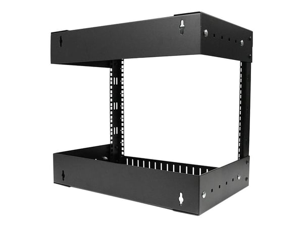 StarTech.com 8U 19" Wall Mount Network Rack, Adjustable Depth 12-20" 2 Post Open Frame Server Room Rack for AV/Data/ IT Communication/Computer Equi...