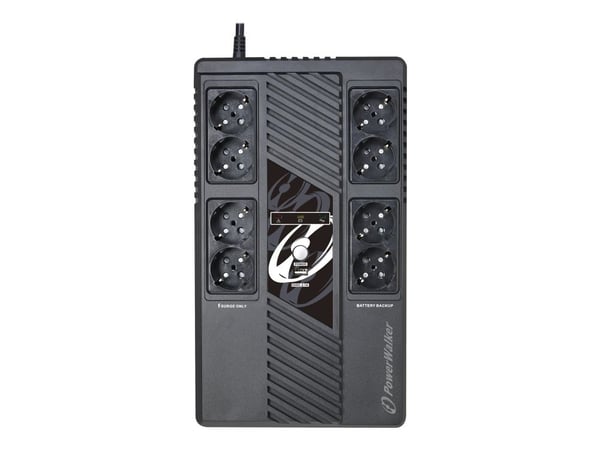 PowerWalker VI 600 MS - UPS - AC 230 V - 360 watt - 600 VA - 7 Ah - USB - utgangskontakter: 8
