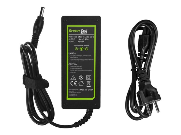 Green Cell PRO - Strømadapter - AC - 65 watt - svart - for Toshiba Satellite C55, C660, C850, C855, C870, L650, L655, L750, L755