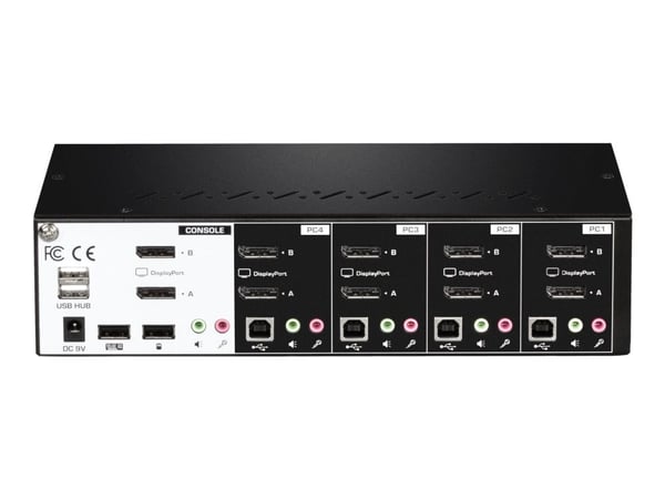 TRENDnet TK 440DP - KVM / lyd / USB-svitsj - 4 x KVM/lyd/USB - 1 lokalbruker - stasjonær - TAA-samsvar