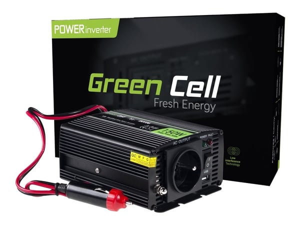 Green Cell - DC til AC invertteri - 12 V - 150 Watt - lajitella