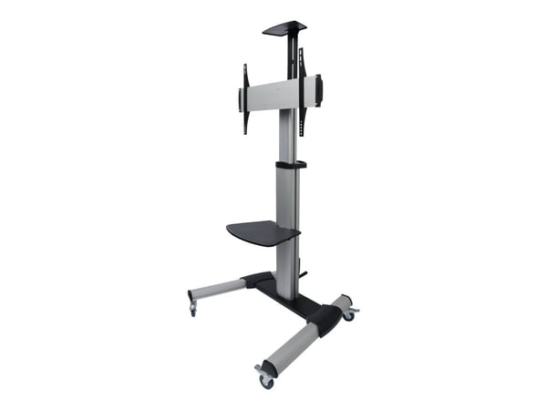 DELTACO Office - Vogn - for LCD-skjerm - stål, plastikk, aluminium - grå - skjermstørrelse: 37"-70"