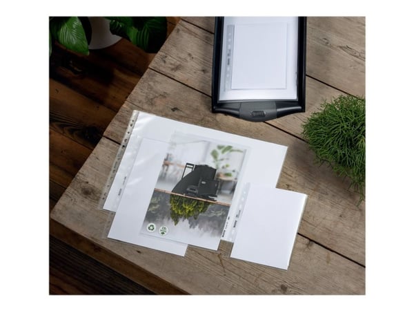 Leitz Recycle - L-formet mappe - for A4 (210 x 297 mm) - kapasitet: 40 ark - gjennomsiktig (en pakke 100) - for P/N: 46220069, 46230069, 46240069