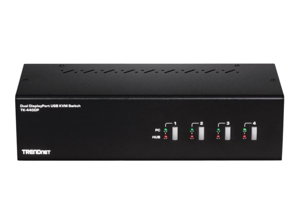 TRENDnet TK 440DP - KVM / lyd / USB-svitsj - 4 x KVM/lyd/USB - 1 lokalbruker - stasjonær - TAA-samsvar