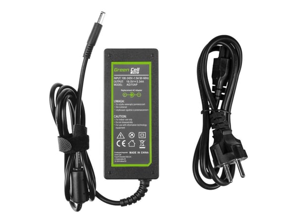 Green Cell PRO - Strømadapter - AC - 65 watt - svart - for Dell Inspiron 15 3559, 15 5568 2-in-1, 3558, 5552, 5558, 5559, 5758, 5759
