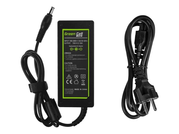 Green Cell PRO - Strømadapter - AC - 60 watt - svart - for Samsung ATIV Book 2; R519; R719; RV510; Series 3