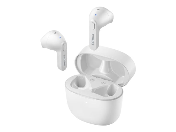 Philips TAT2236WT - True wireless-hodetelefoner med mikrofon - ørepropp - Bluetooth - hvit