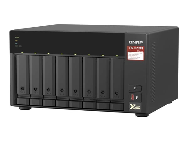 QNAP TS-873A, NAS, Tower, Ryzen Embedded, V1500B, Musta
