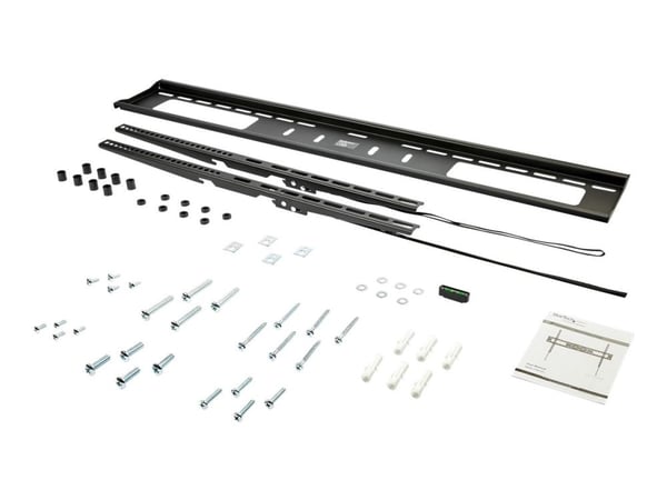 Startech Flat Screen TV Wall Mount - Fixed - Heavy Duty Commercial Grade TV Wall Mount for 60" to 100" TVs - VESA Wall Mount (FPWFXB1) - Brakett - ...