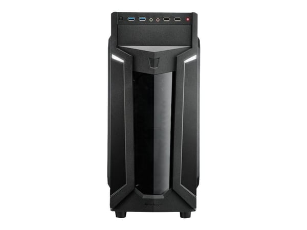 Sharkoon VG6-W RGB - Tower - ATX - sidepanel med vindu (akryl) - ingen strømforsyning - USB/lyd