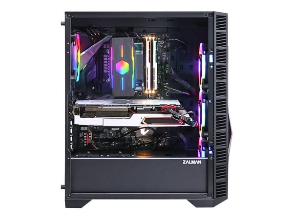Zalman Z3 Iceberg - Mid tower - utvidet ATX (E-ATX) - sidepanel med vindu (herdet glass) - ingen strømforsyning - svart - USB/lyd