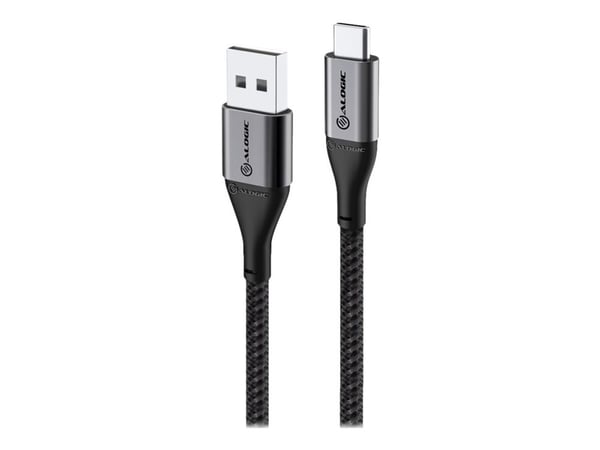 Alogic Super Ultra - USB-kaapeli - USB (han) til USB-C (han) - USB 2.0 - 3 A - 30 cm - avaruusharmaa - avaruusharmaa